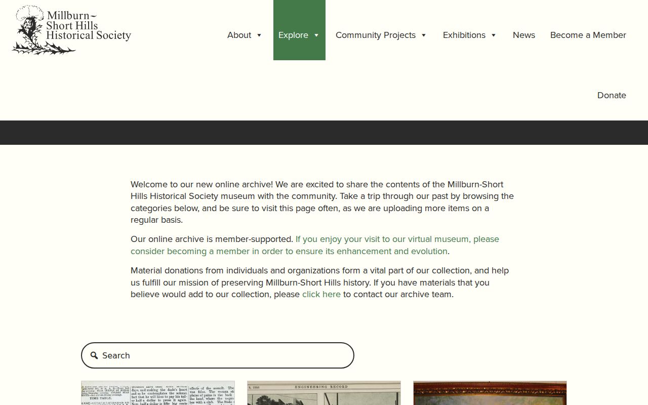 Millburn neighbors research in the Historical Society archive