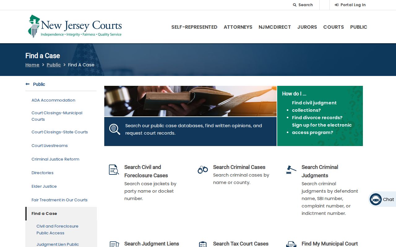 Millburn residents directory New Jersey court case search